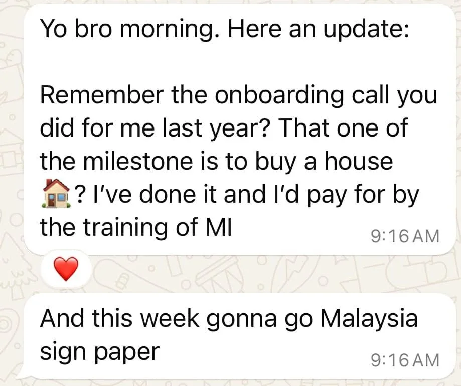 Bought a house, paid for by the coaching