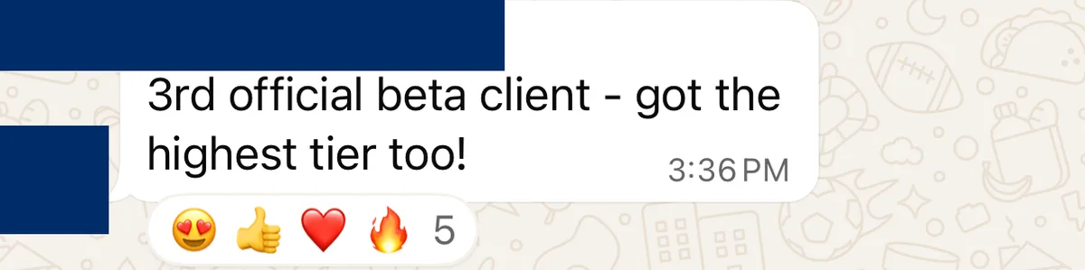 3rd beta client, again on the highest tier