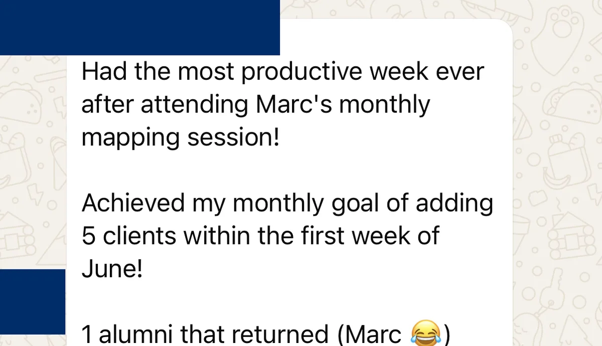 5 new clients in a week, including an $18,000 package closed by phone