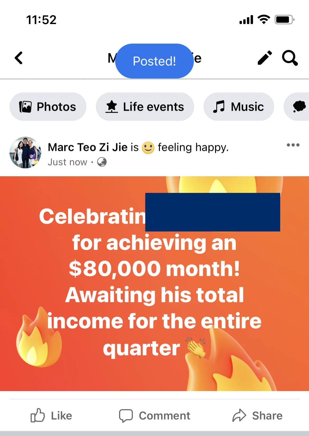 Celebrating a client's $80,000 month